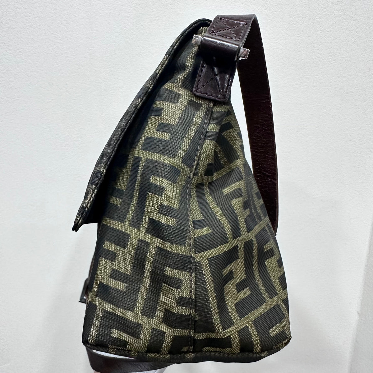 FENDI Vintage Zucca Shoulder Bag Messenger Style