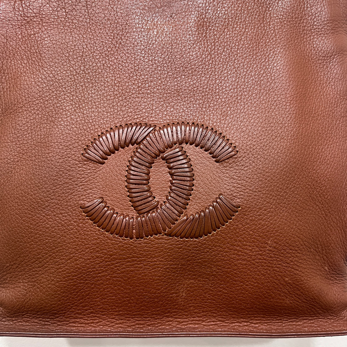 CHANEL Wood Handle Coco Mark Handbag