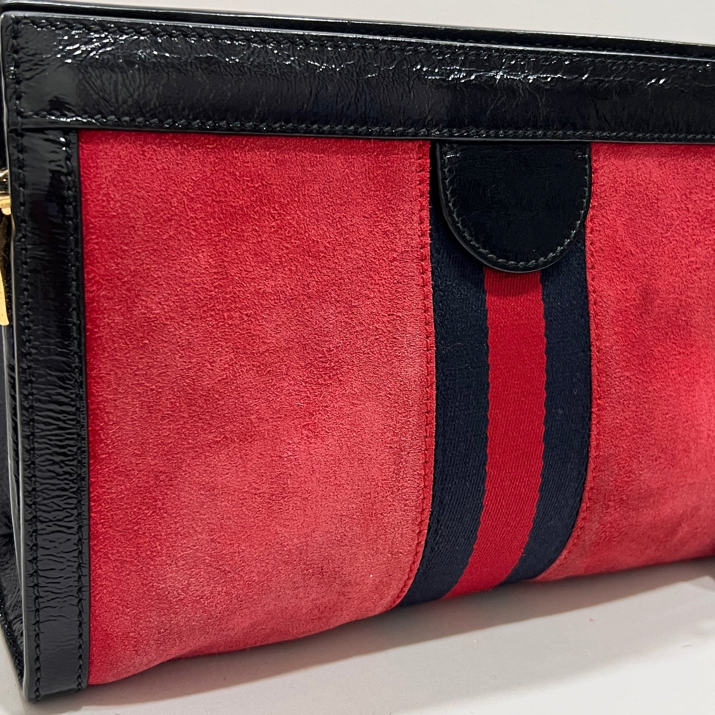 GUCCI Ophidia Chain Suede Small Shoulder Bag