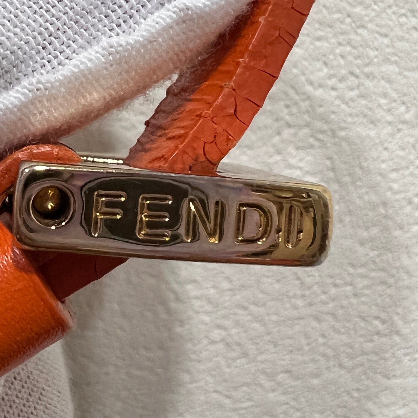 FENDI Mini Hobo Navy Orange Shoulder Bag (4021-11)