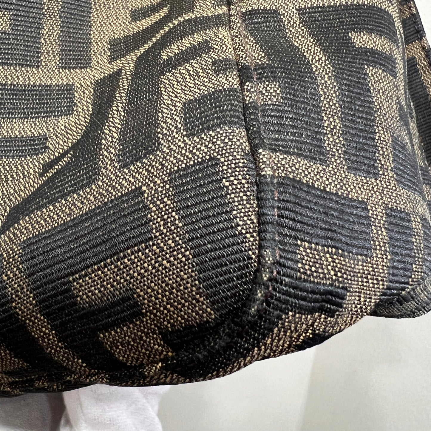 Fendi Zucca Canvas Shoulder Bag