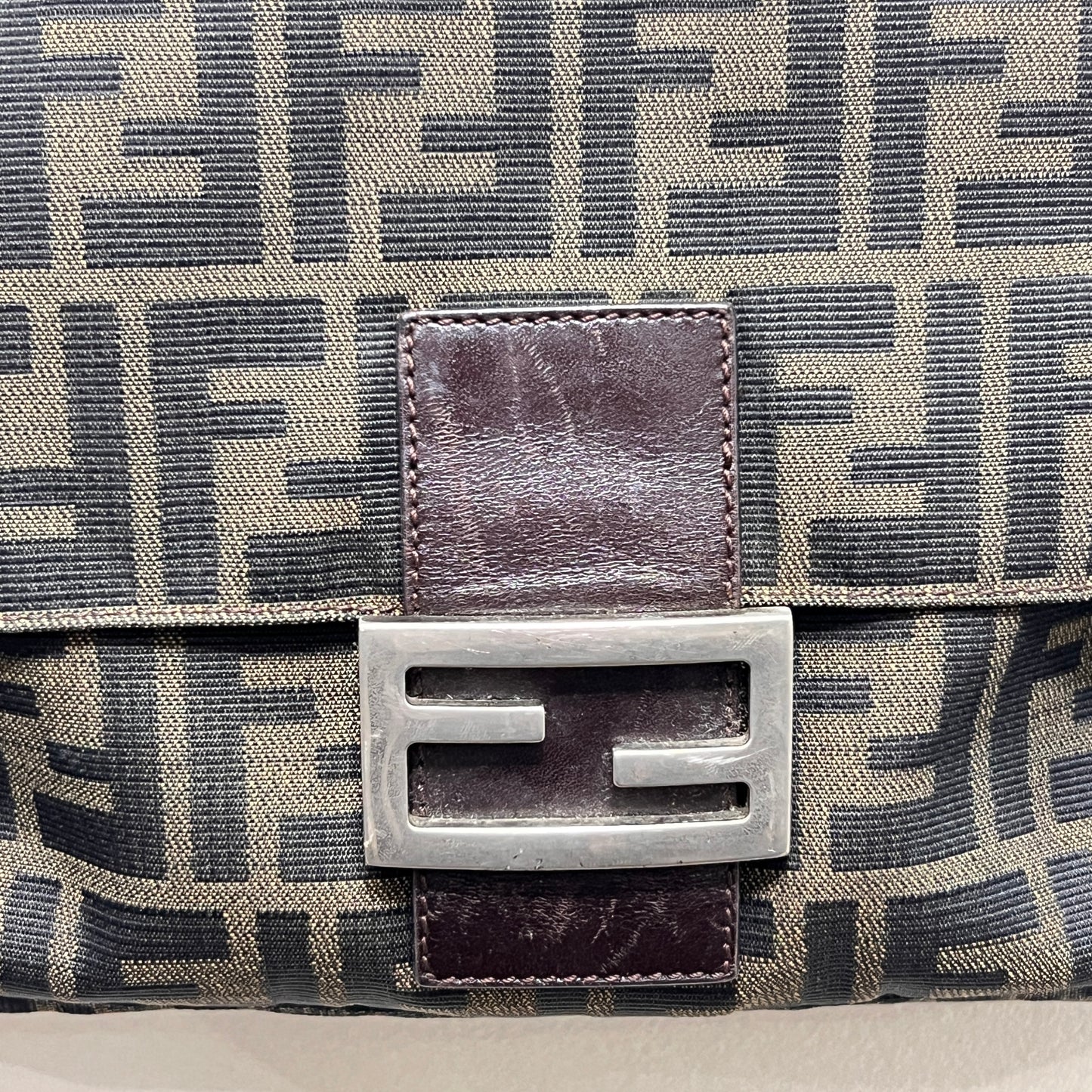Fendi Zucca Canvas Shoulder Bag