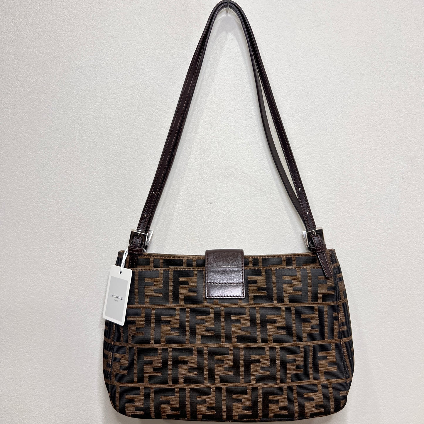 Fendi Zucca Canvas Shoulder Bag