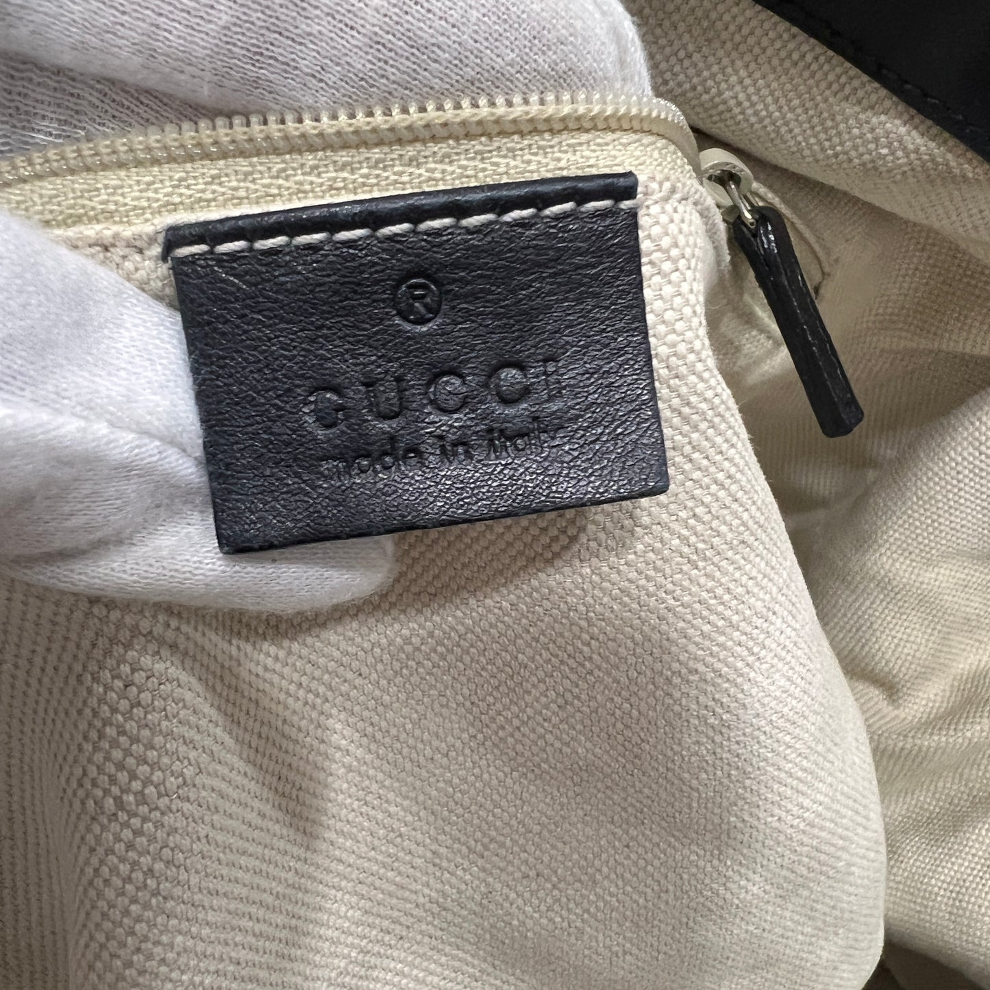 GUCCI Sukey Handbag in Timeless Black Guccissima (GG embossed) Leather