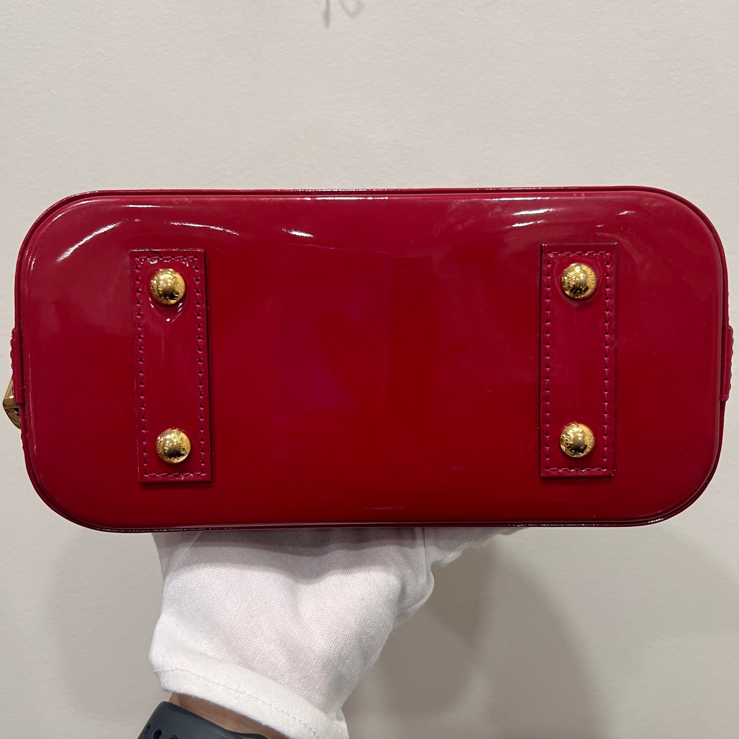LOUIS VUITTON Red Alma BB