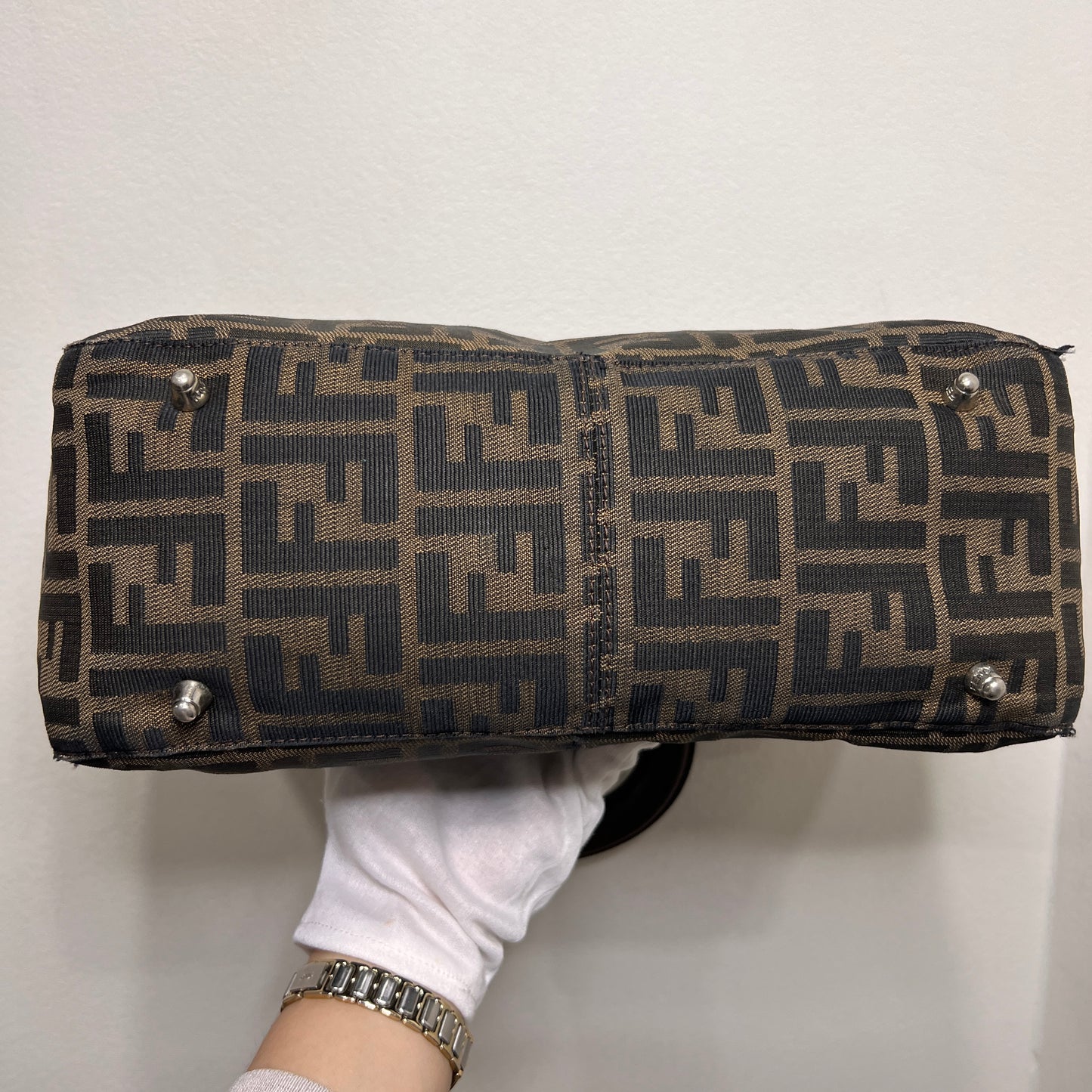 FENDI Zucca Canvas Handbag