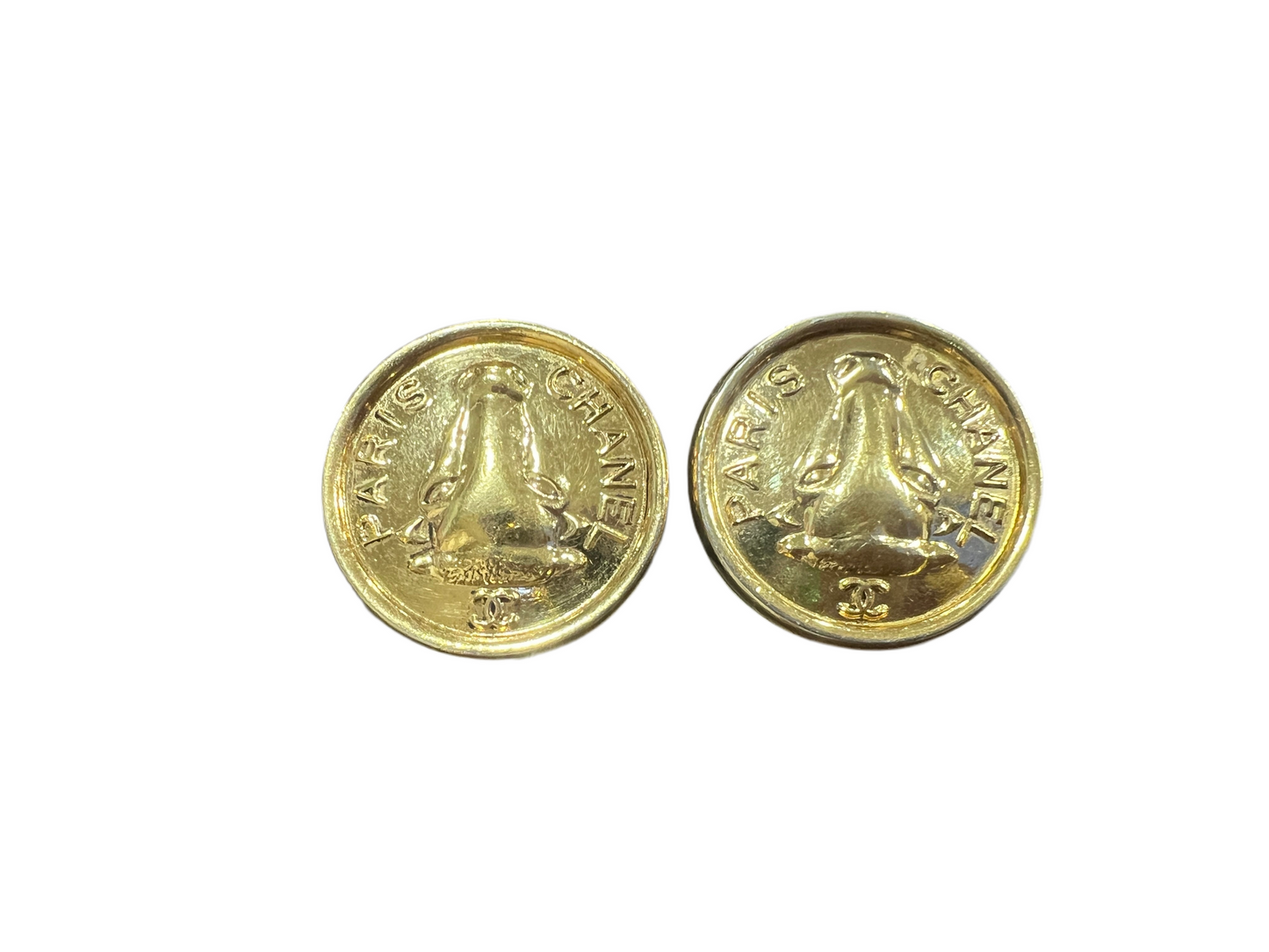 Chanel Paris Coin Earrings