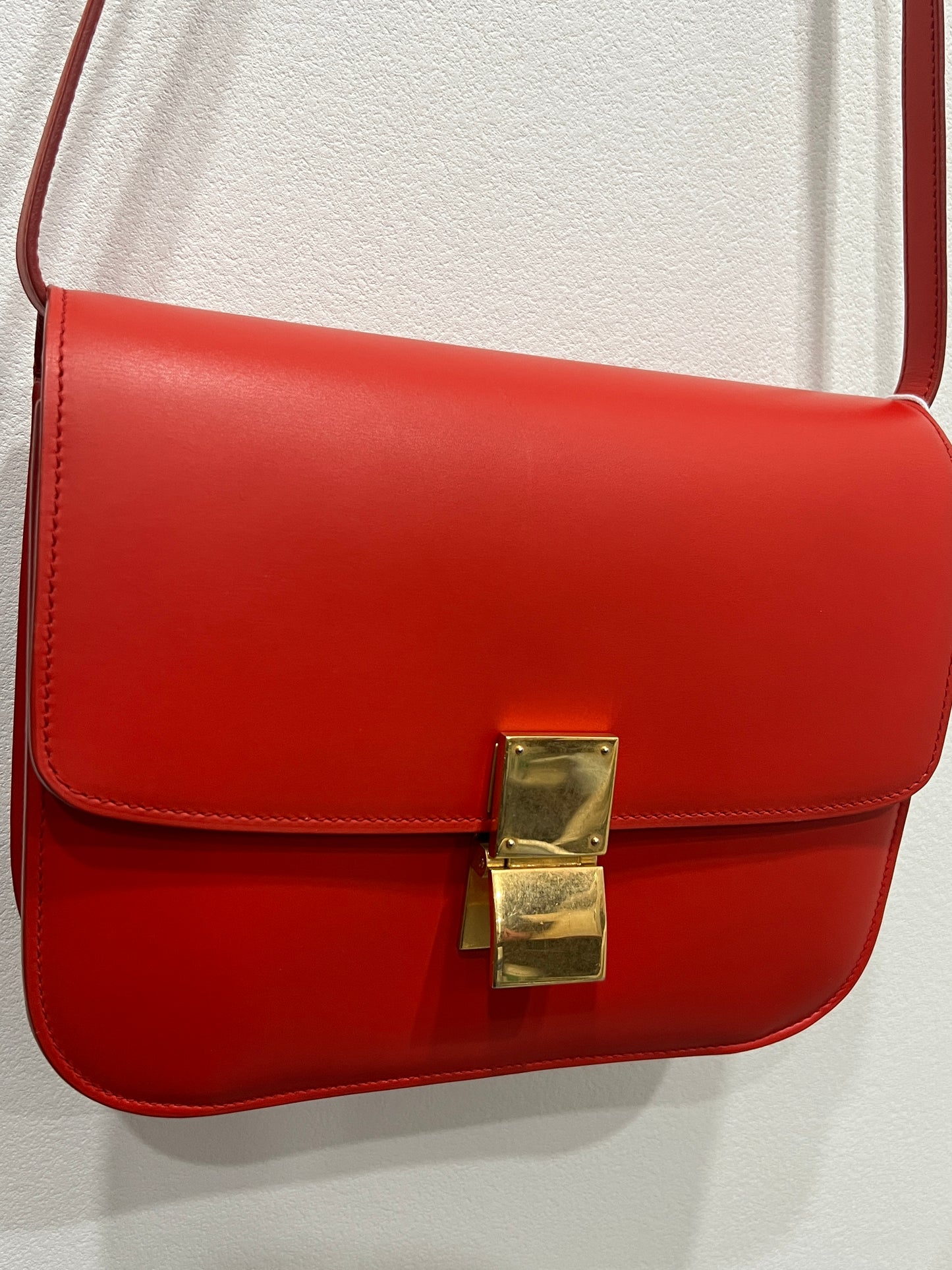 CELINE Classix Box Bag (Red/Orangish)