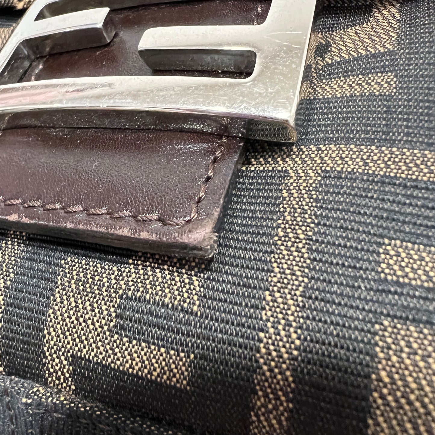 FENDI Mamma Baguettw Silver Hardware