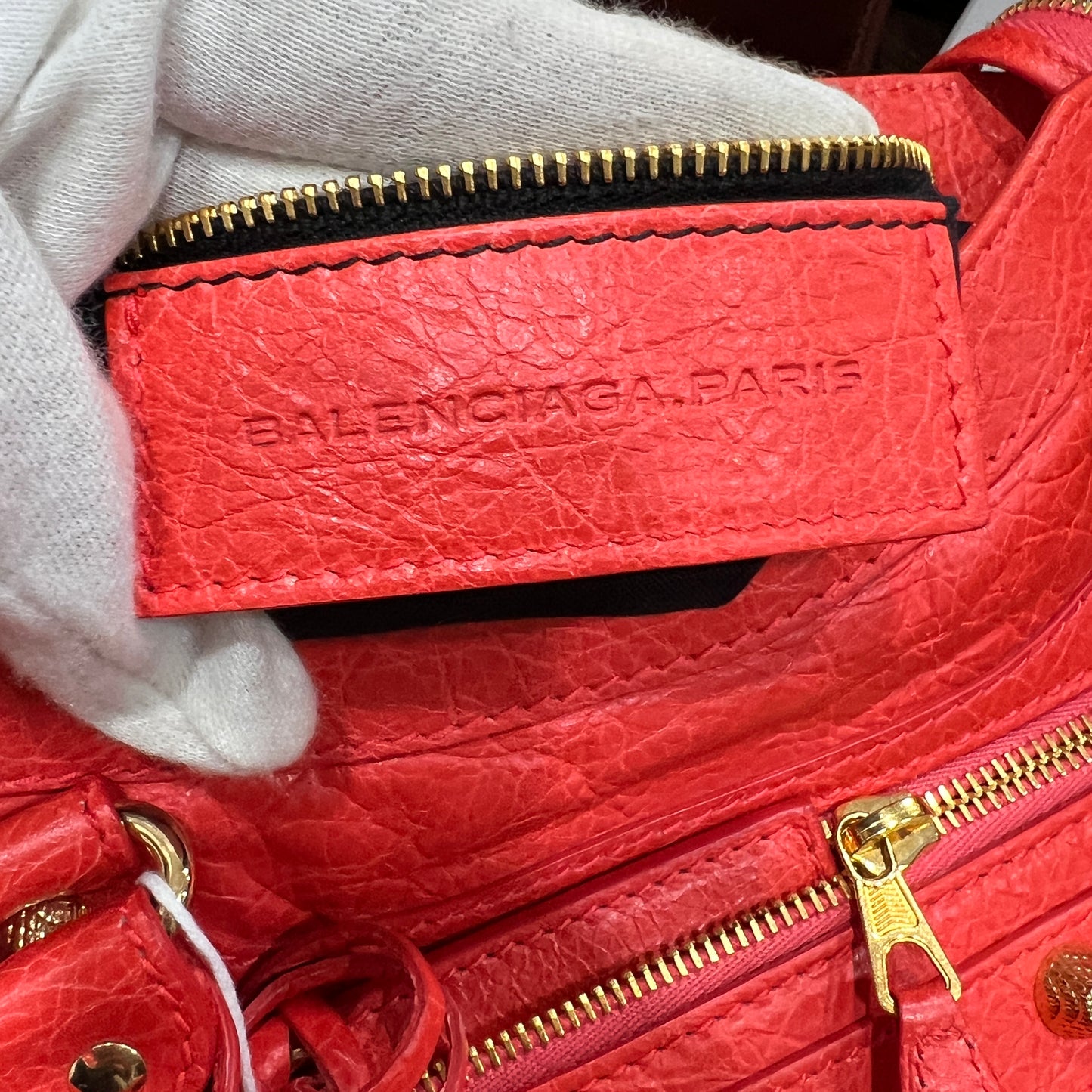 BALENCIAGA City Bag Red Orange Medium