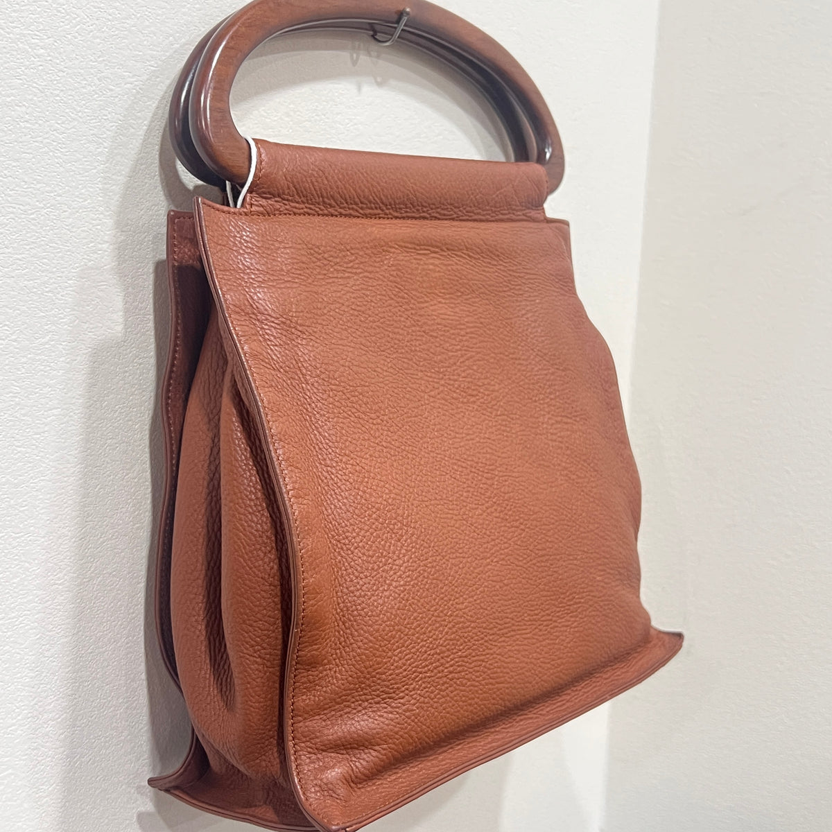 CHANEL Wood Handle Coco Mark Handbag
