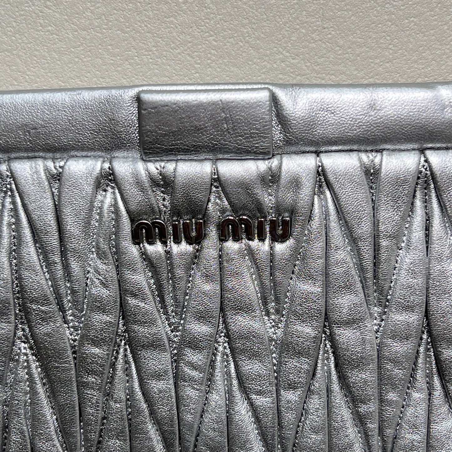 MIU MIU Metallic Leather Crossbody 30cm