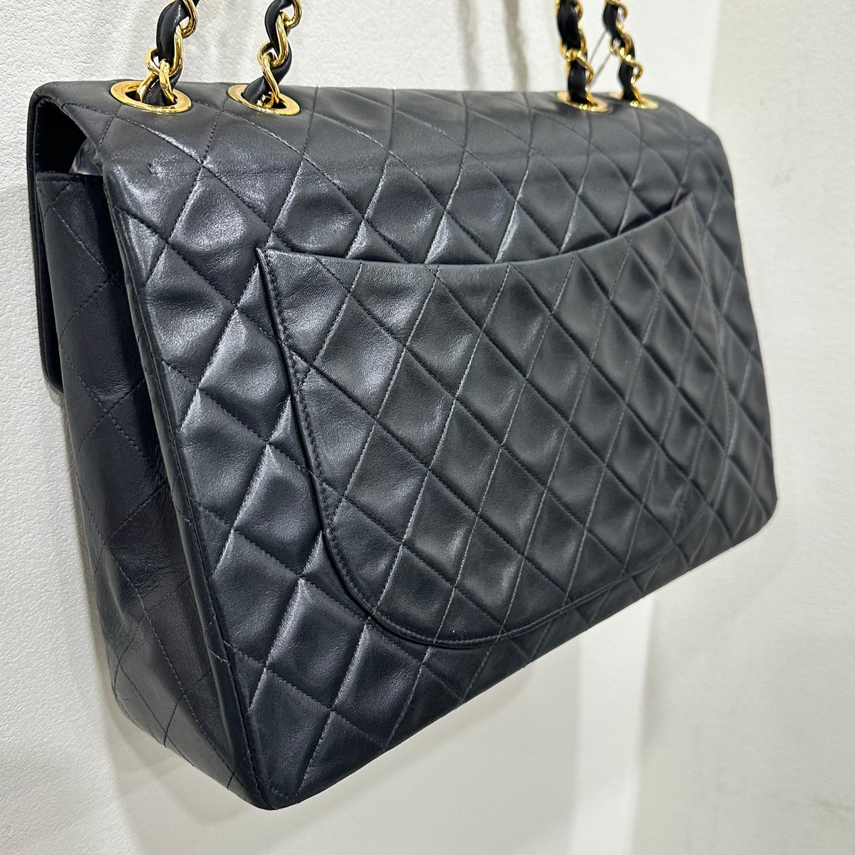 CHANEL Classic Flap Year 1994-1996 24k Gold CC Turn-lock