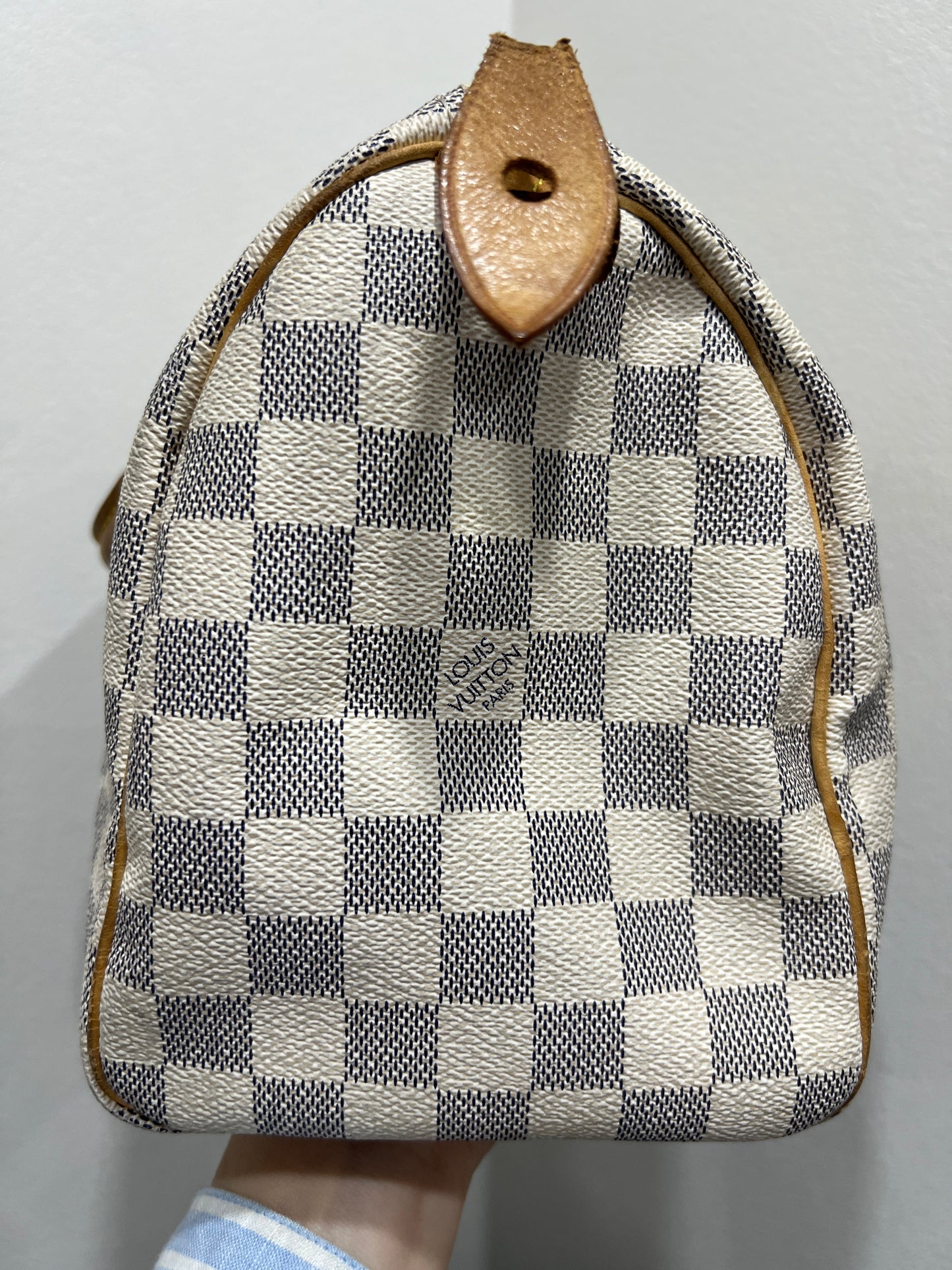 LOUIS VUITTON Speedy White Damier 25 (6530316)