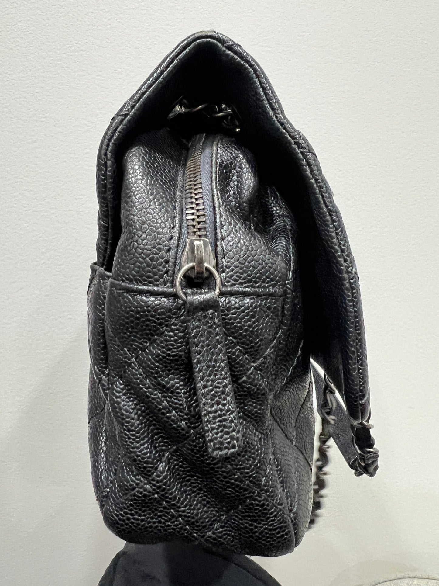 CHANEL easy flap Caviar Skin Shoulder bag