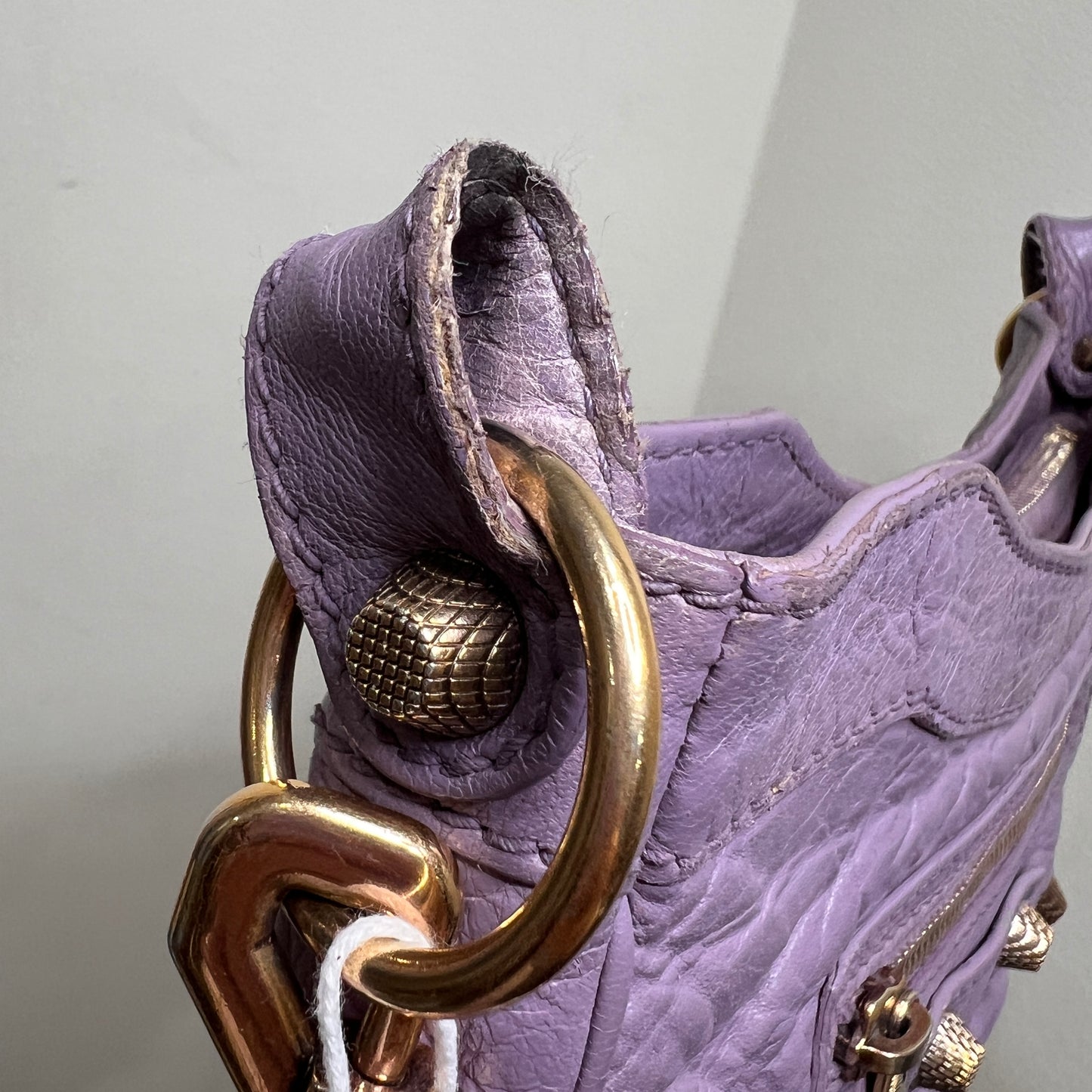 BALENCIAGA Lilac Leather Hip Crossbody