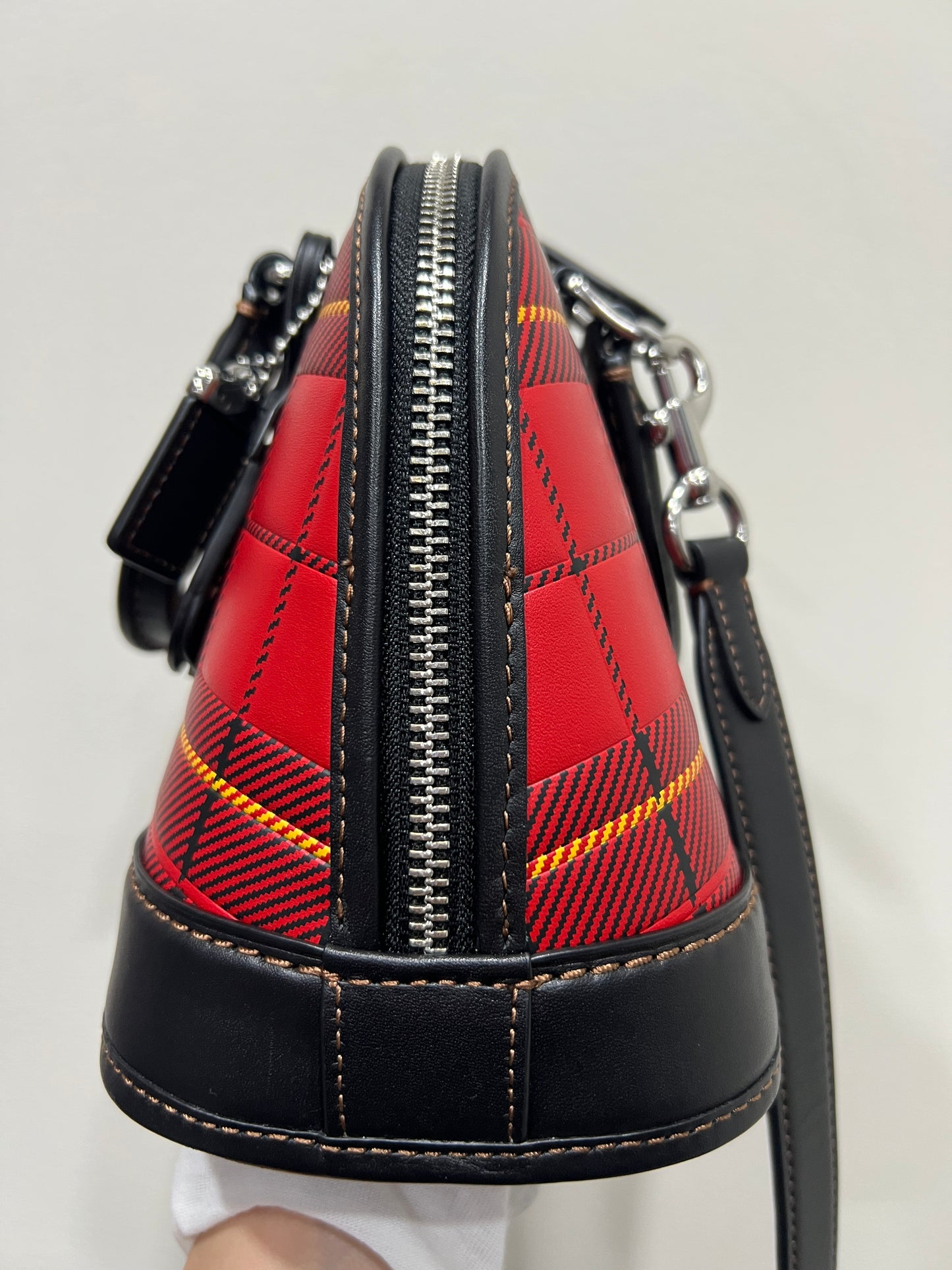 COACH Revel Bag Plaid Print