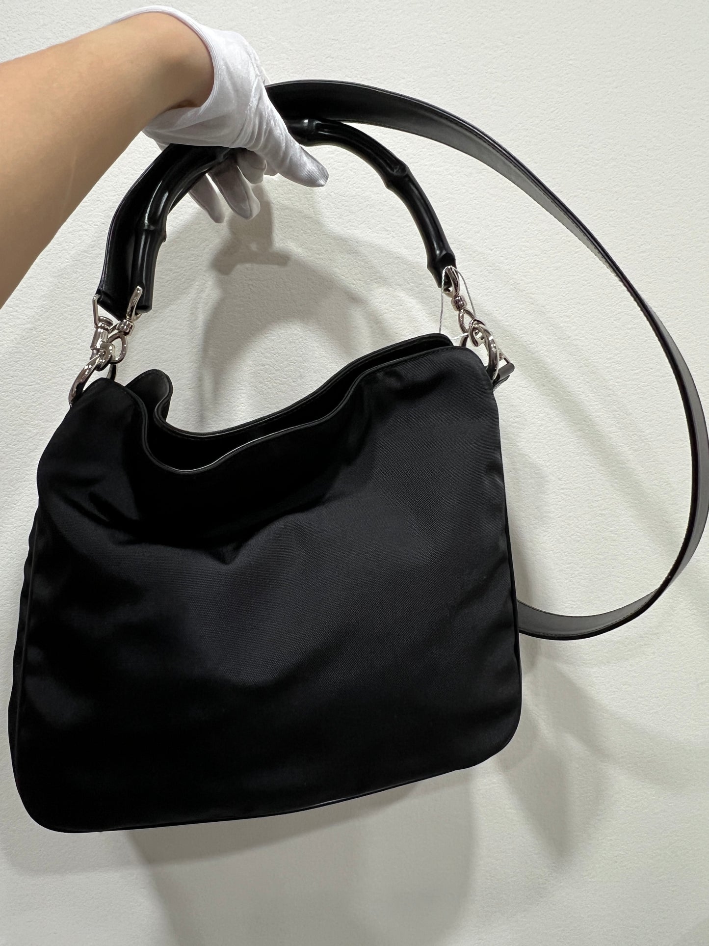 GUCCI Bamboo 2 way Handbag and Shoulder Bag