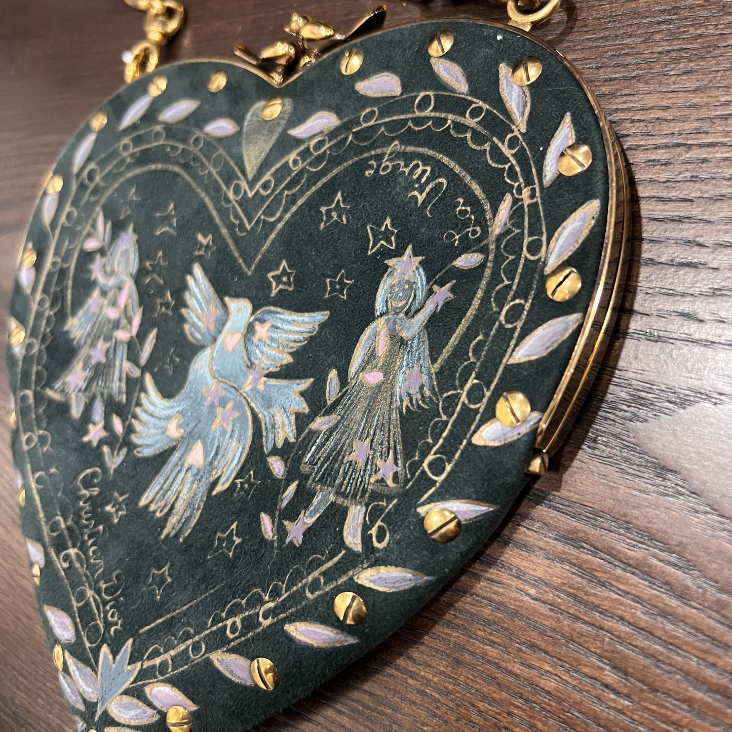 DIOR Rare Vintage Heart Chain Bag