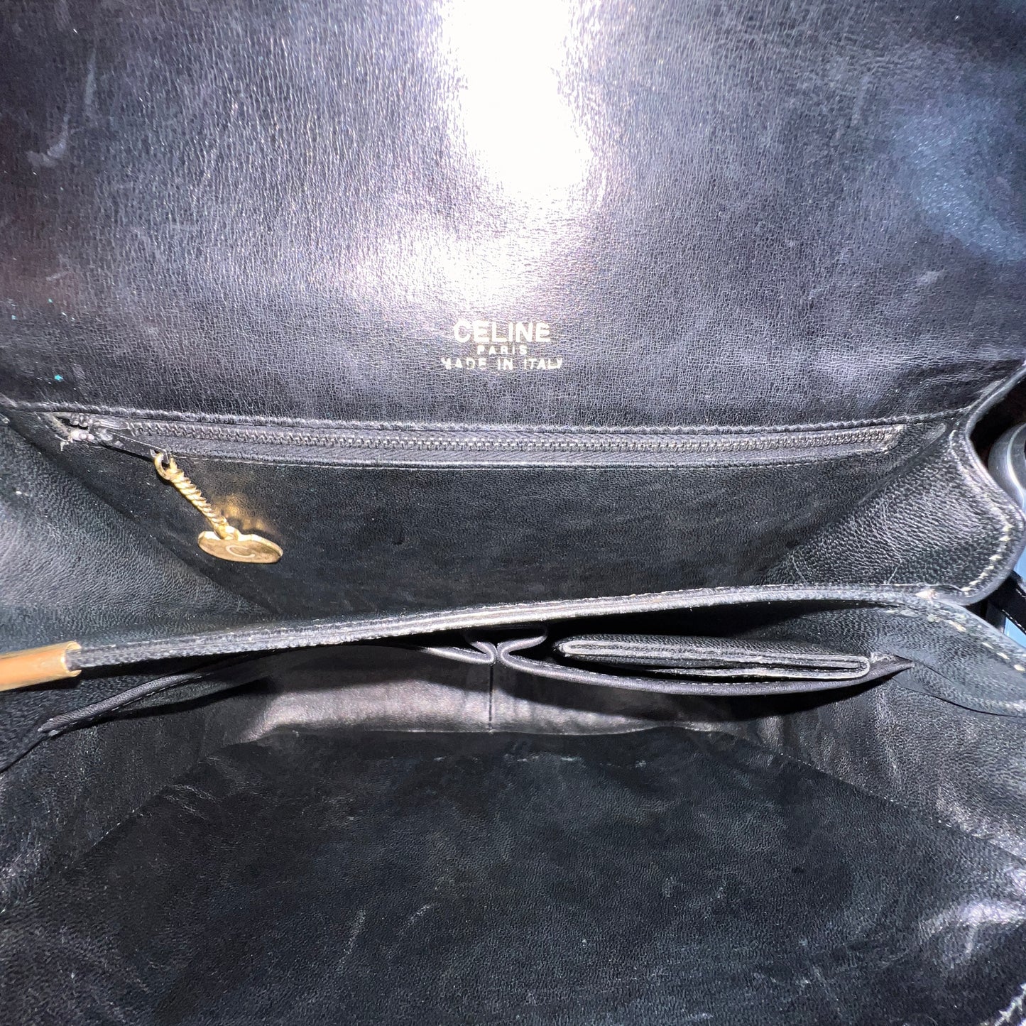 CELINE Vintage Horse Carriage Shoulder Bag