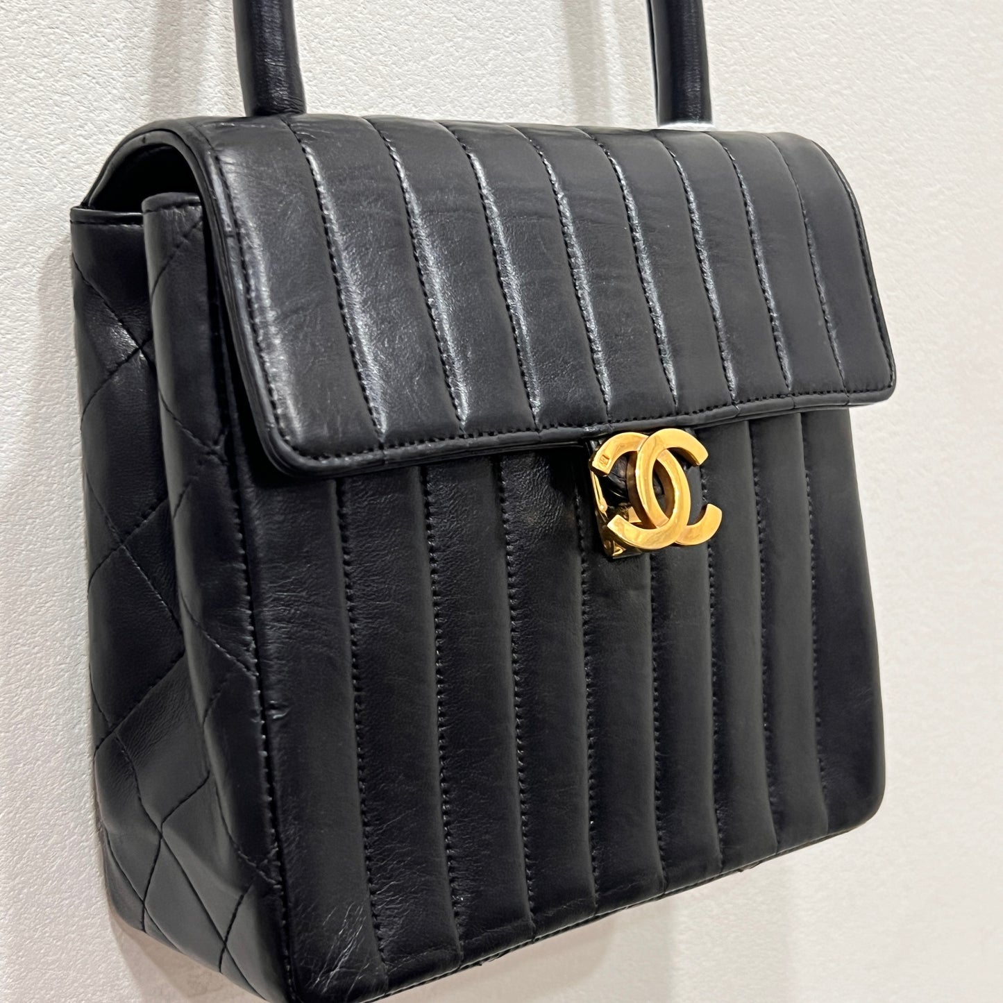 CHANEL Matelassé Mademoiselle Coco Mark Lambskin Handbag