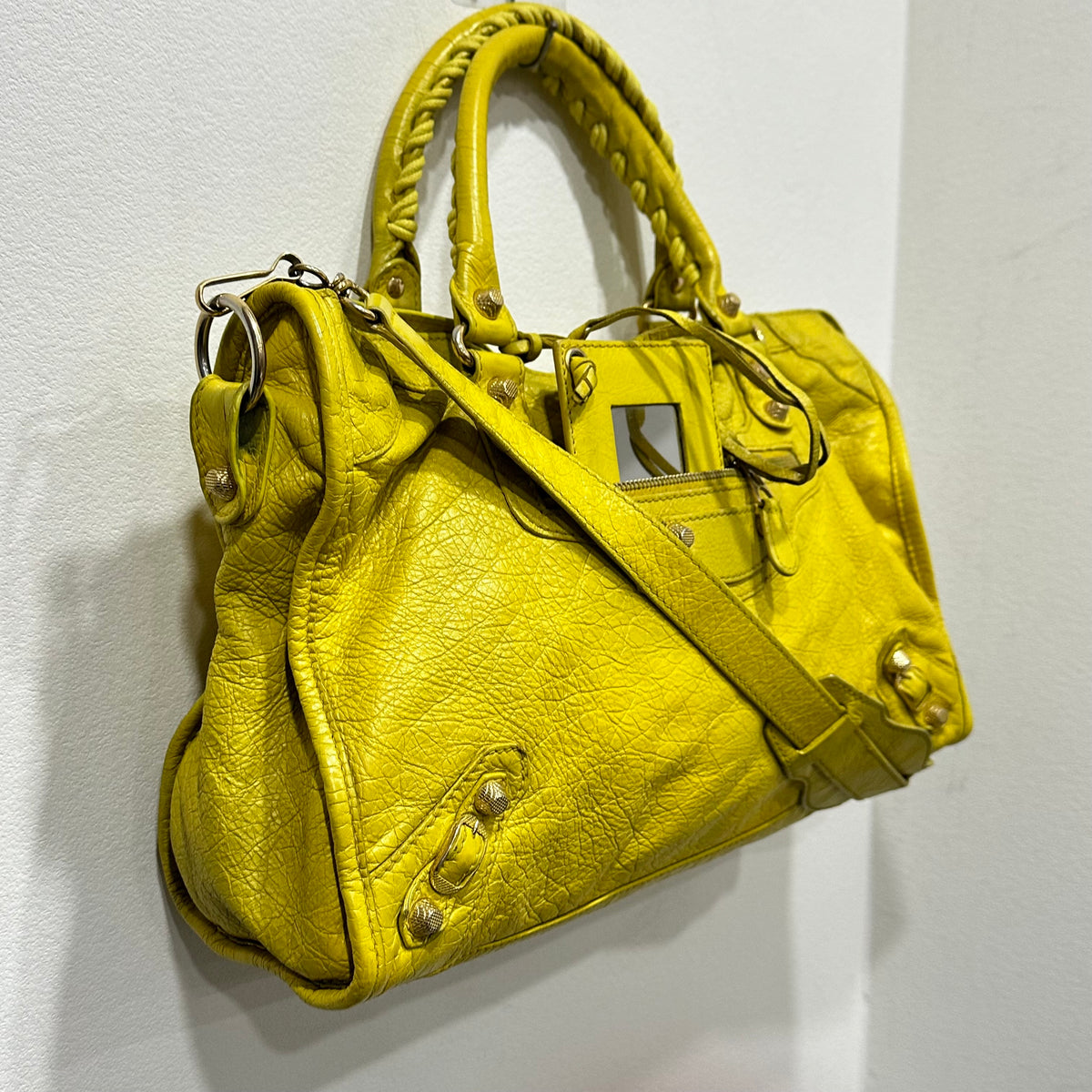 BALENCIAGA City Bag Medium Yellow Mustard
