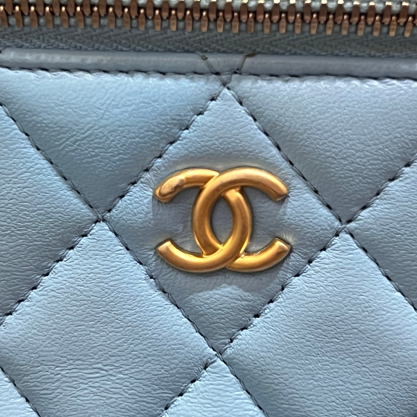 CHANEL Mini Vanity Bag Light Blue