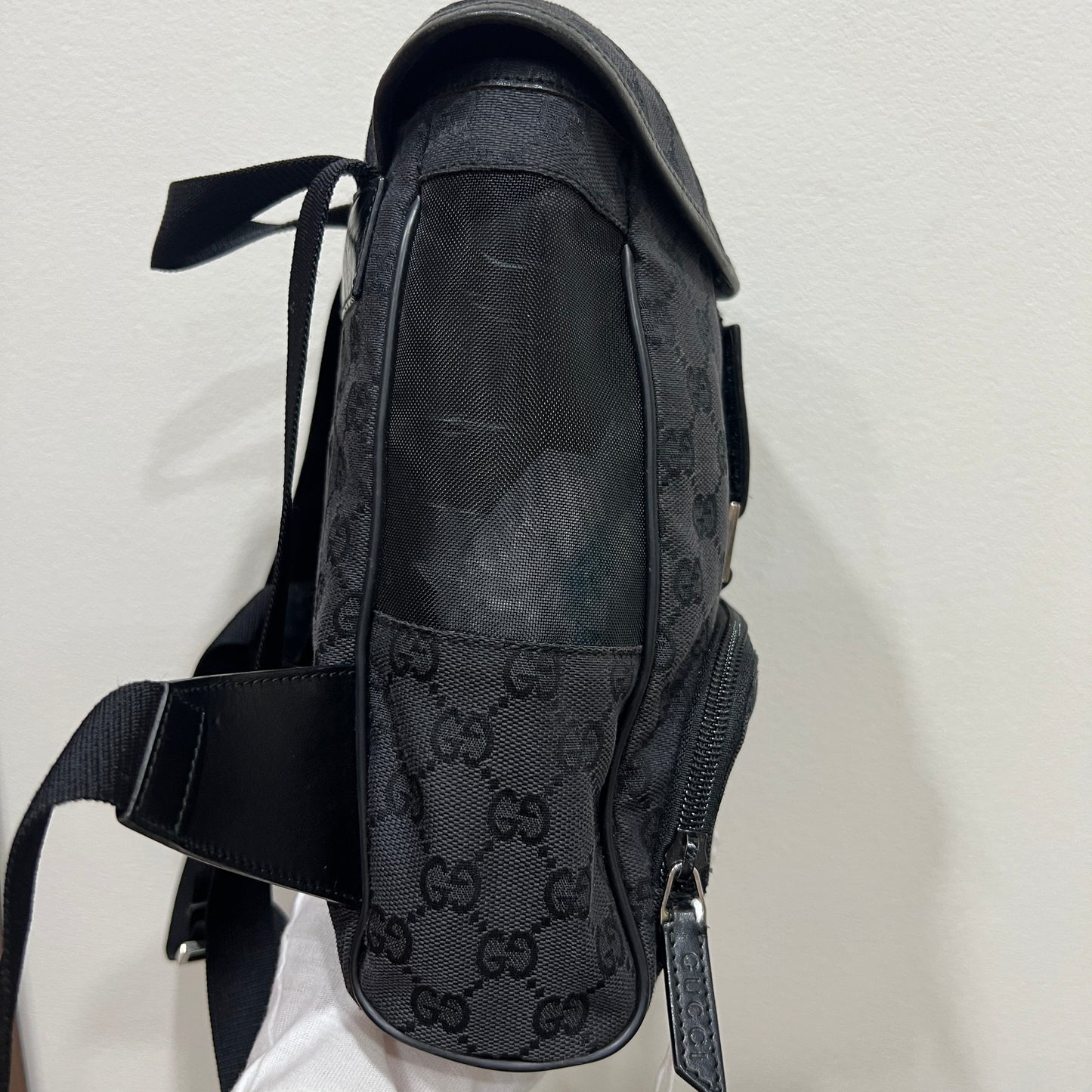 GUCCI Mesh x Fabric Canvas Backpack