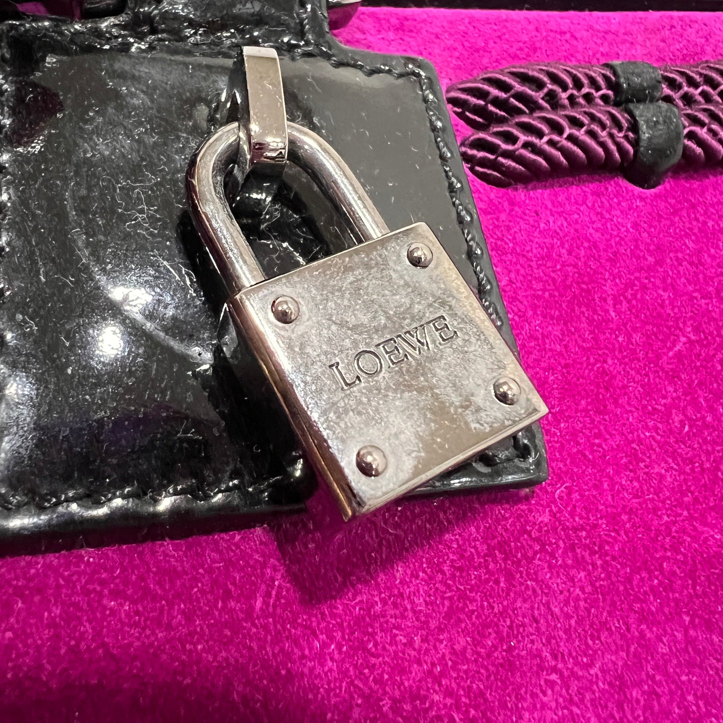 LOEWE Suede Fucshia Pink Amazona