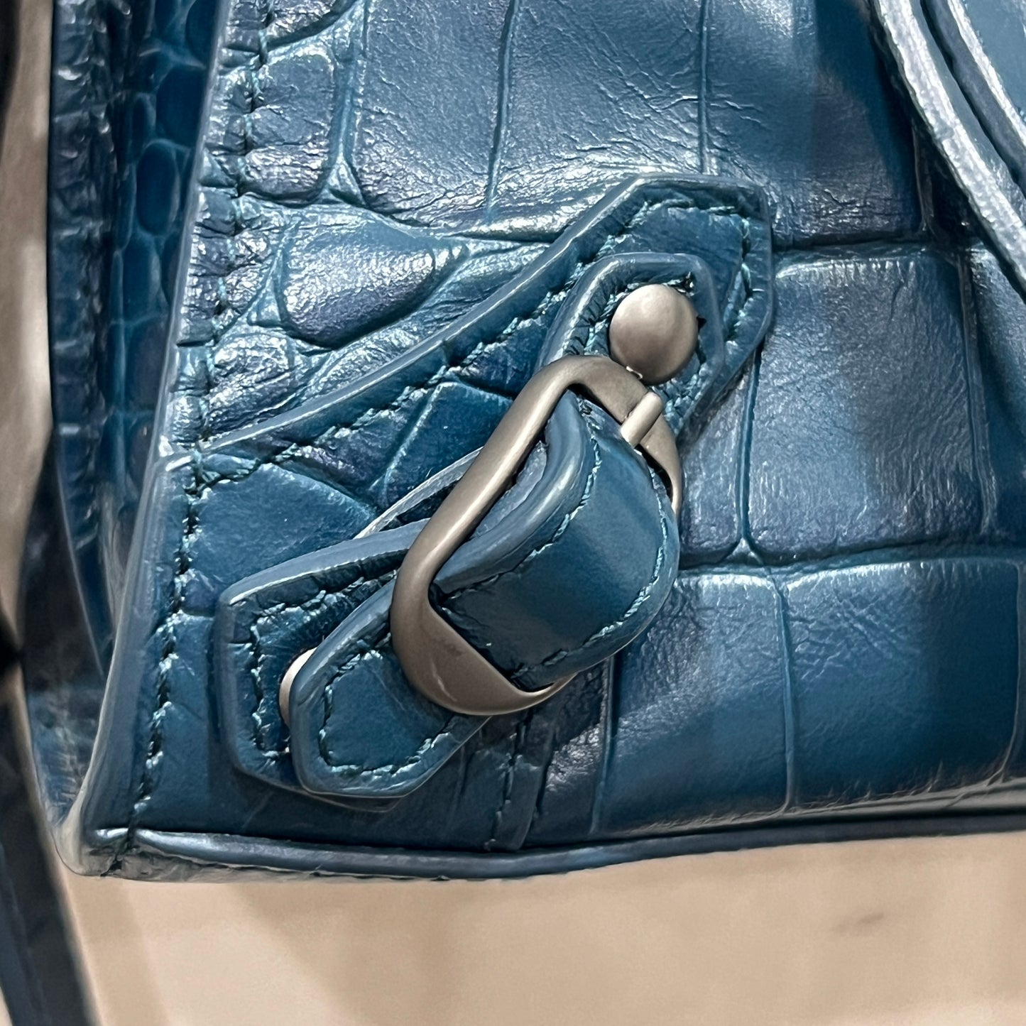 BALENCIAGA Mini City Crocodile