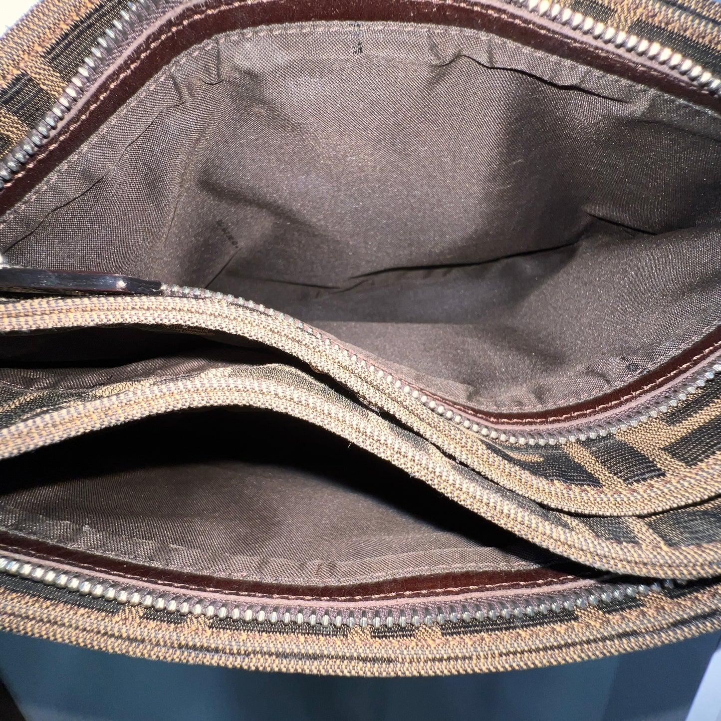 Fendi Zucca Canvas Shoulder Bag