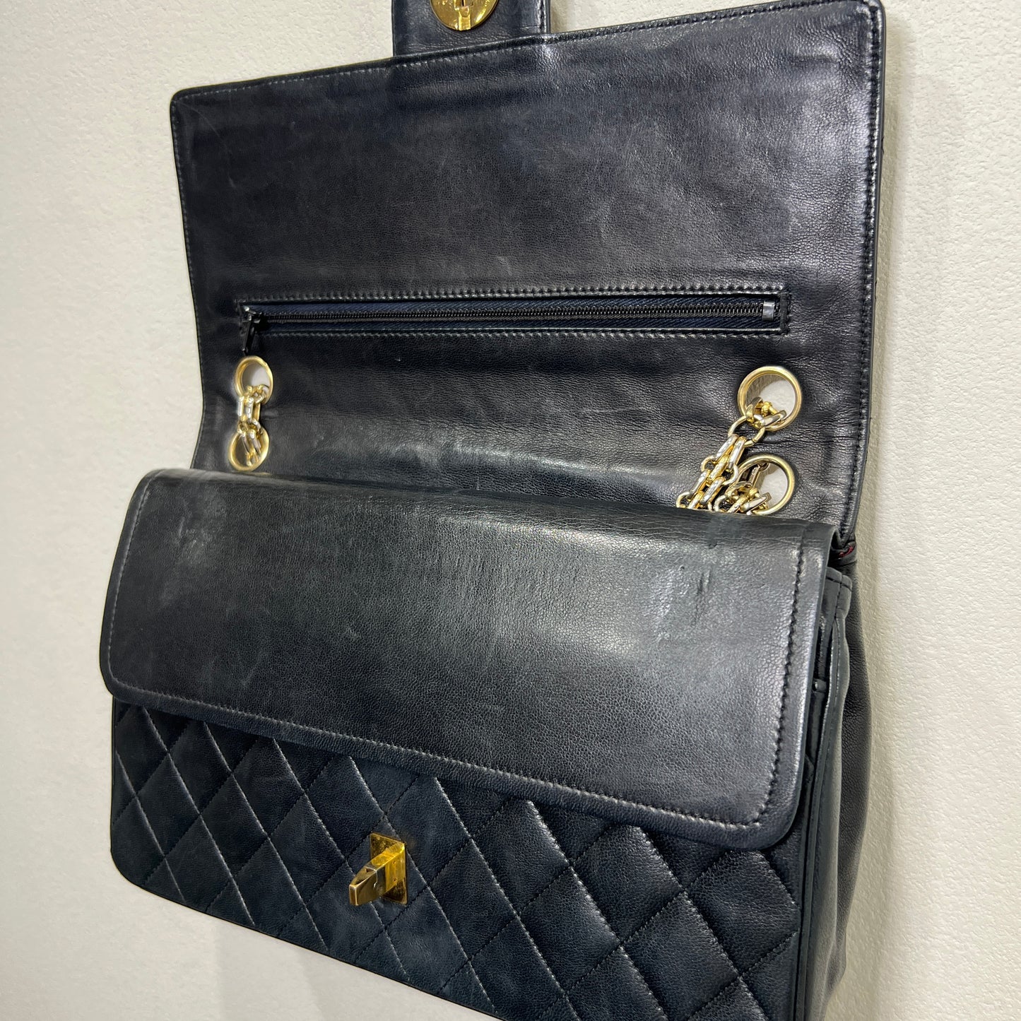 CHANEL CLASSIC DOUBLE FLAP BAG MADEMOISELLE CHAIN