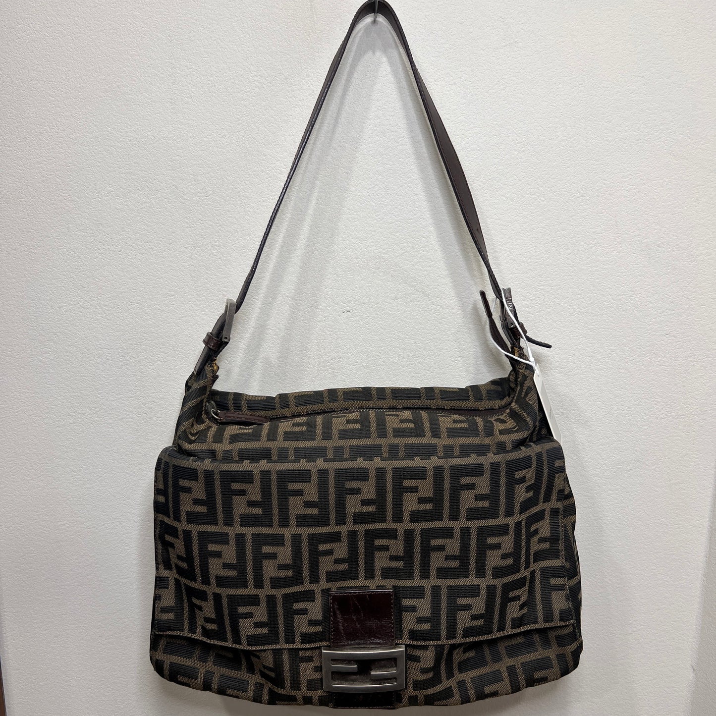 Fendi Zucca Canvas Shoulder Bag