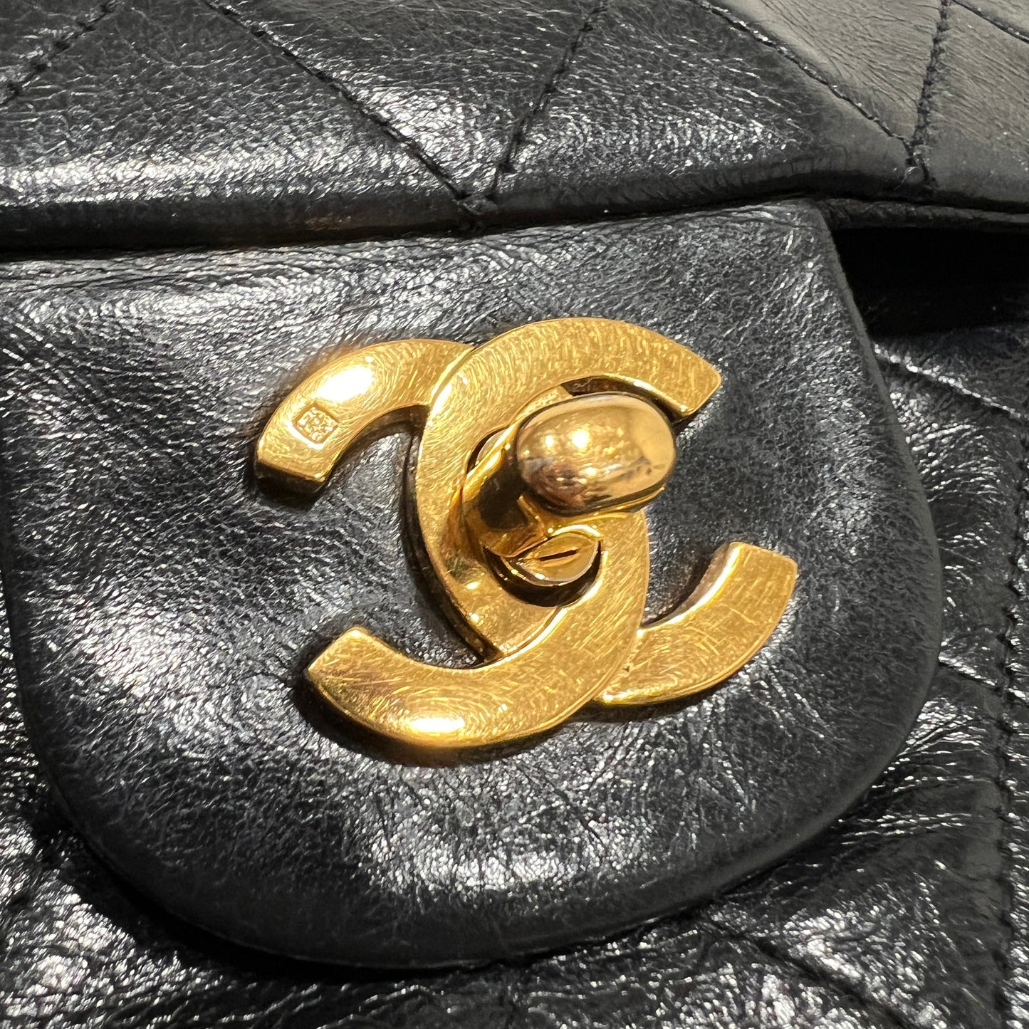 CHANEL Classic Double Flap 24k Gold 1991-1994