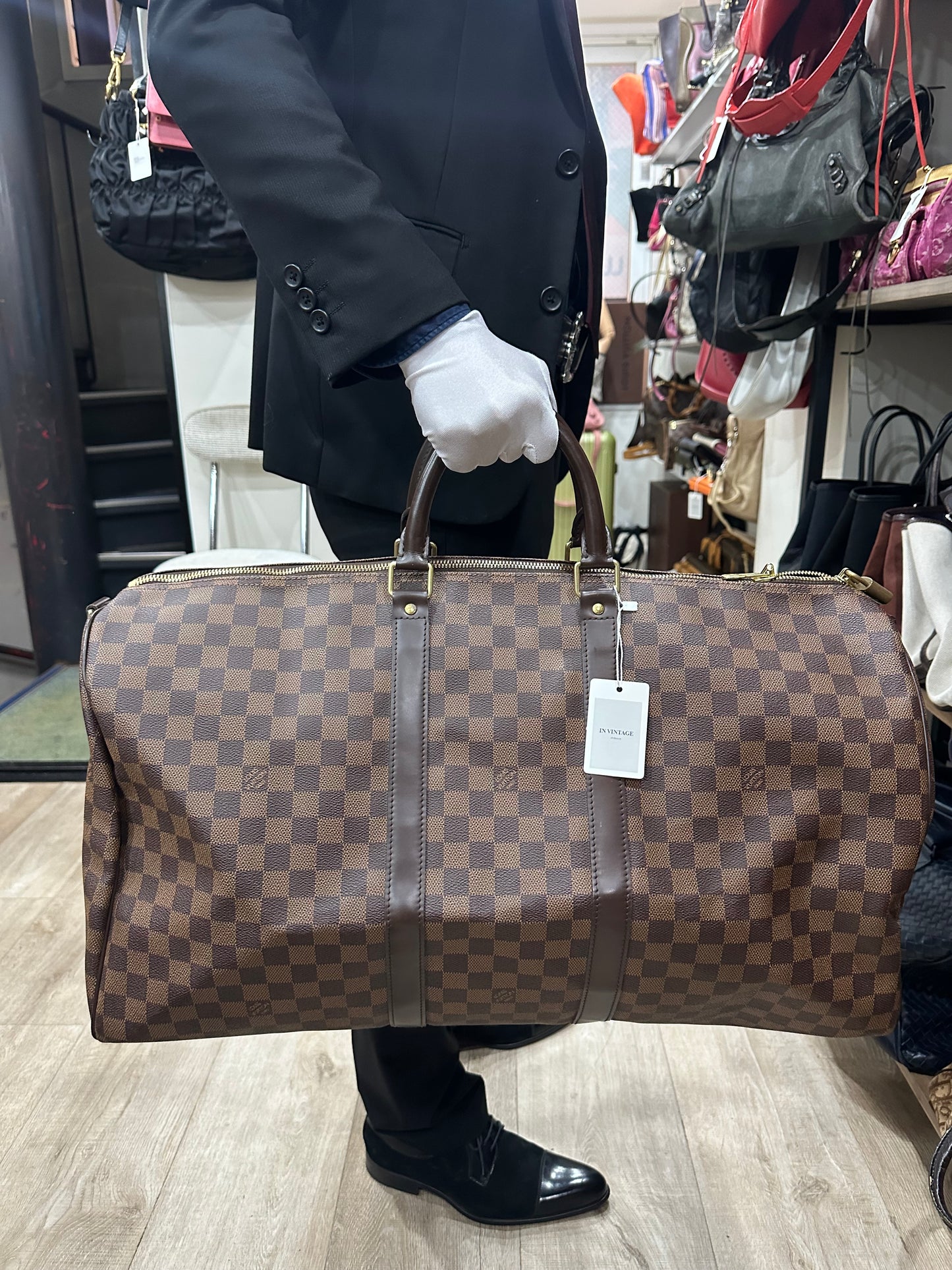 Louis Vuitton Damier ebene keepall 55