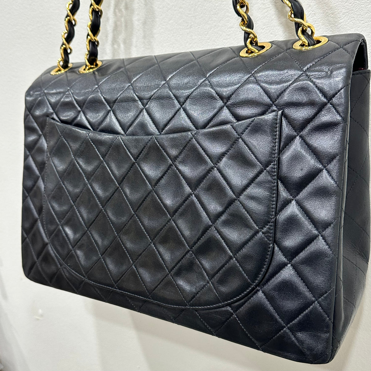 CHANEL Classic Flap Year 1994-1996 24k Gold CC Turn-lock