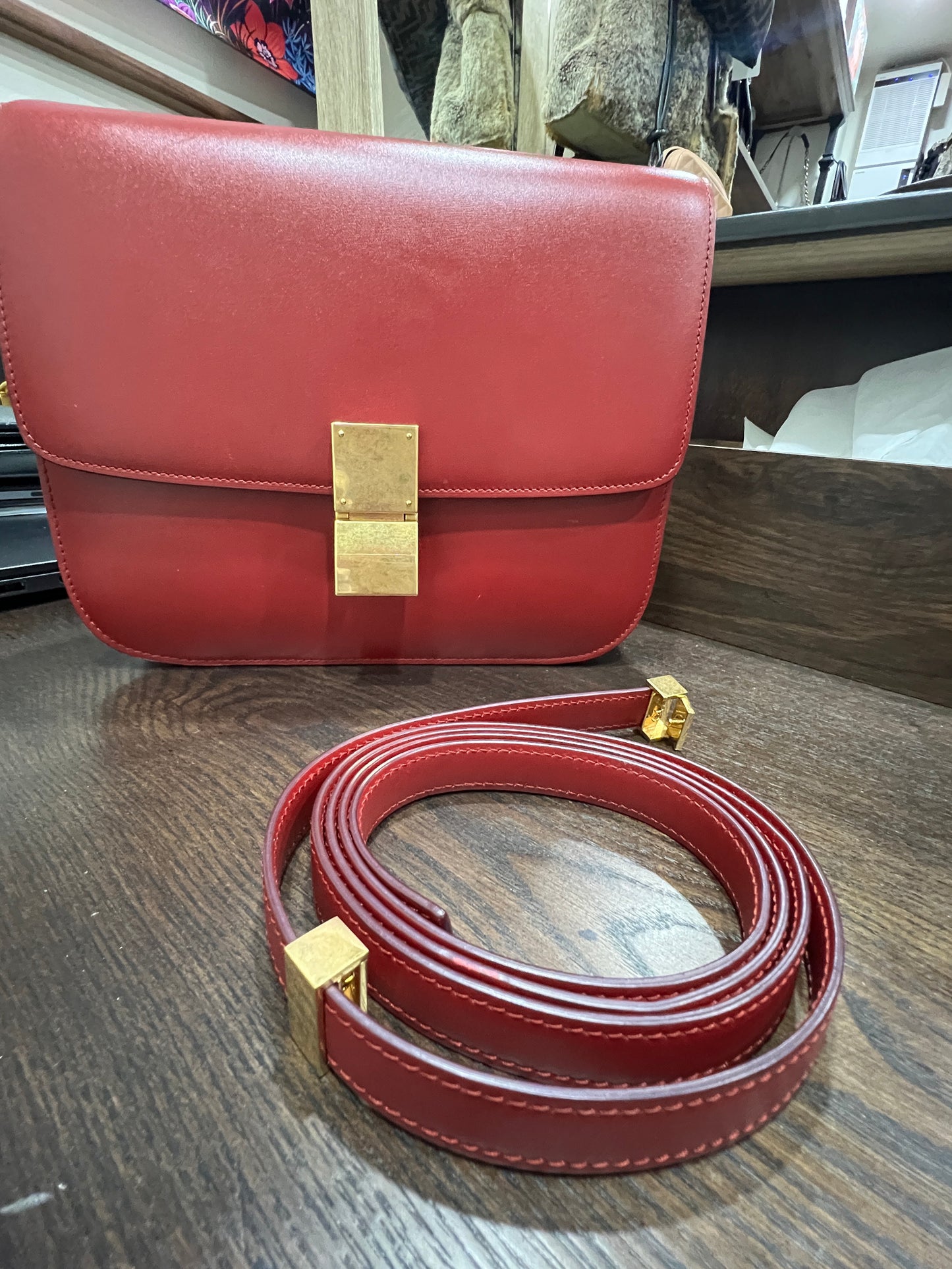 CELINE Classic Box Bag Medium (RED)