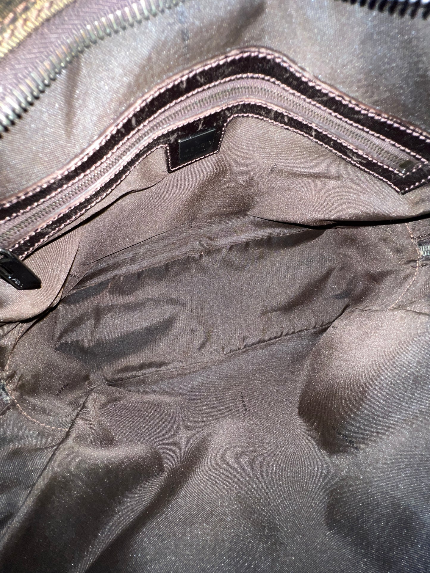 FENDI Tobacco Zucca Handbag