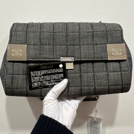 CHANEL DENIM Shoulder Bag with Authenticity Card