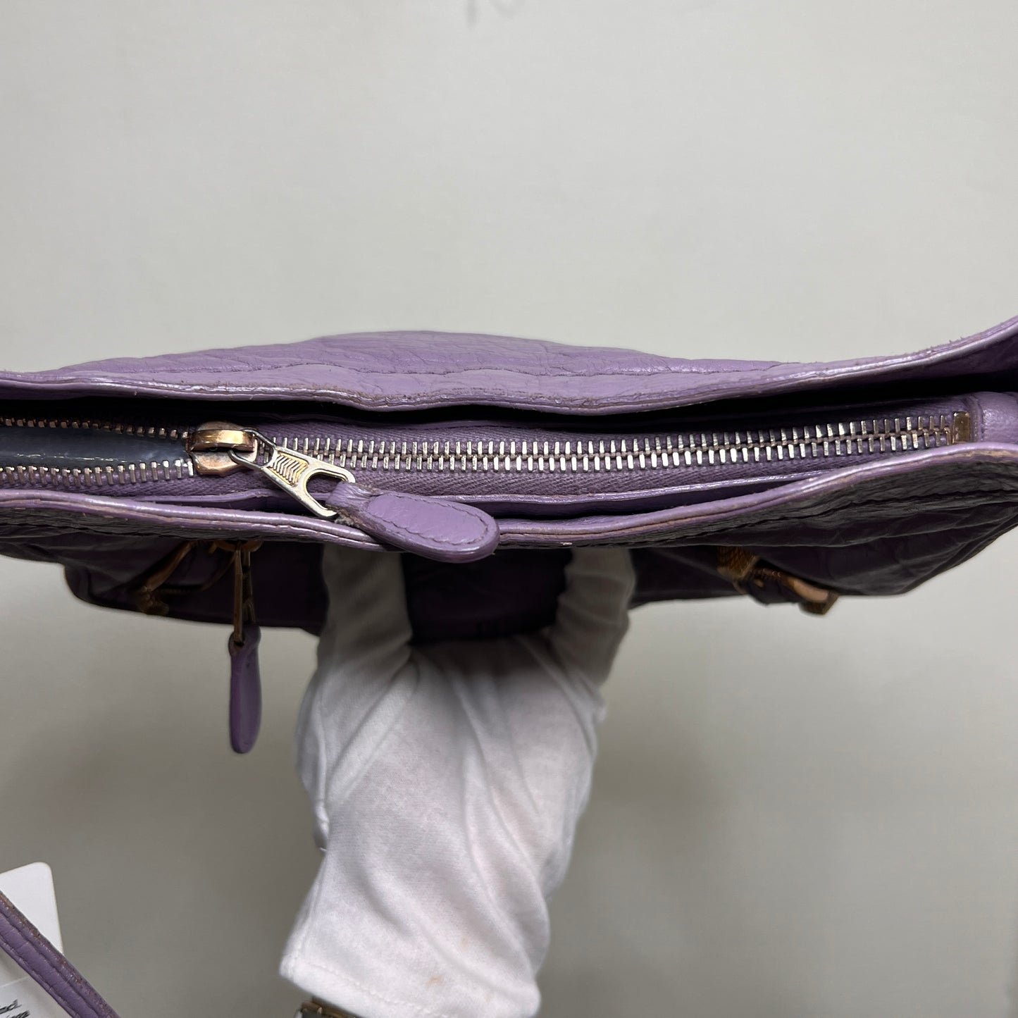 BALENCIAGA Lilac Leather Hip Crossbody