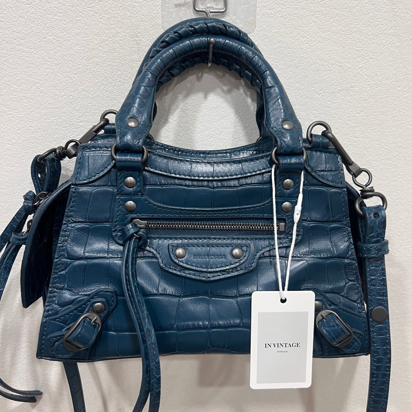 BALENCIAGA Mini City Crocodile