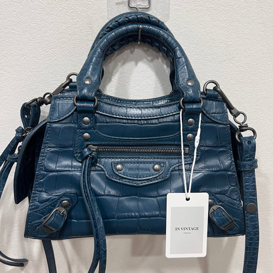 BALENCIAGA Mini City Crocodile