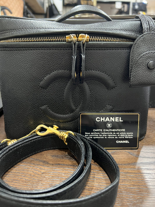 CHANEL Vanity Bag Black Caviar