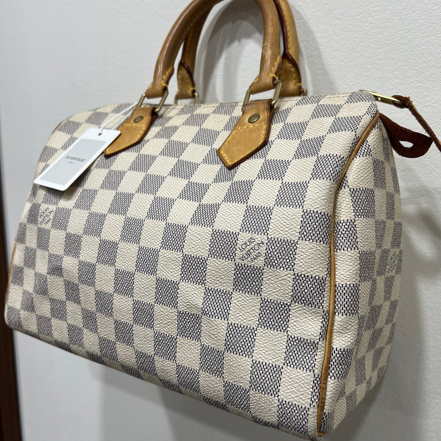 LOUIS VUITTON Speedy White Damier 25 (6530316)