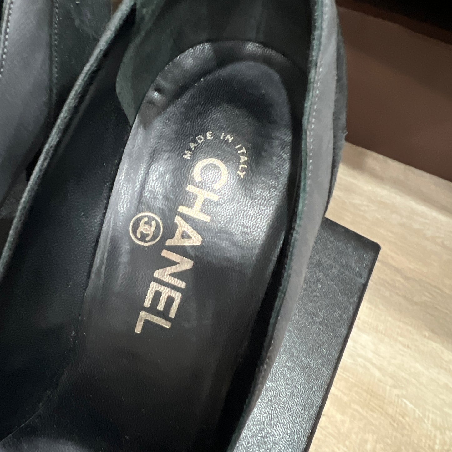 CHANEL Ribbon Pumps Size 38 1/2