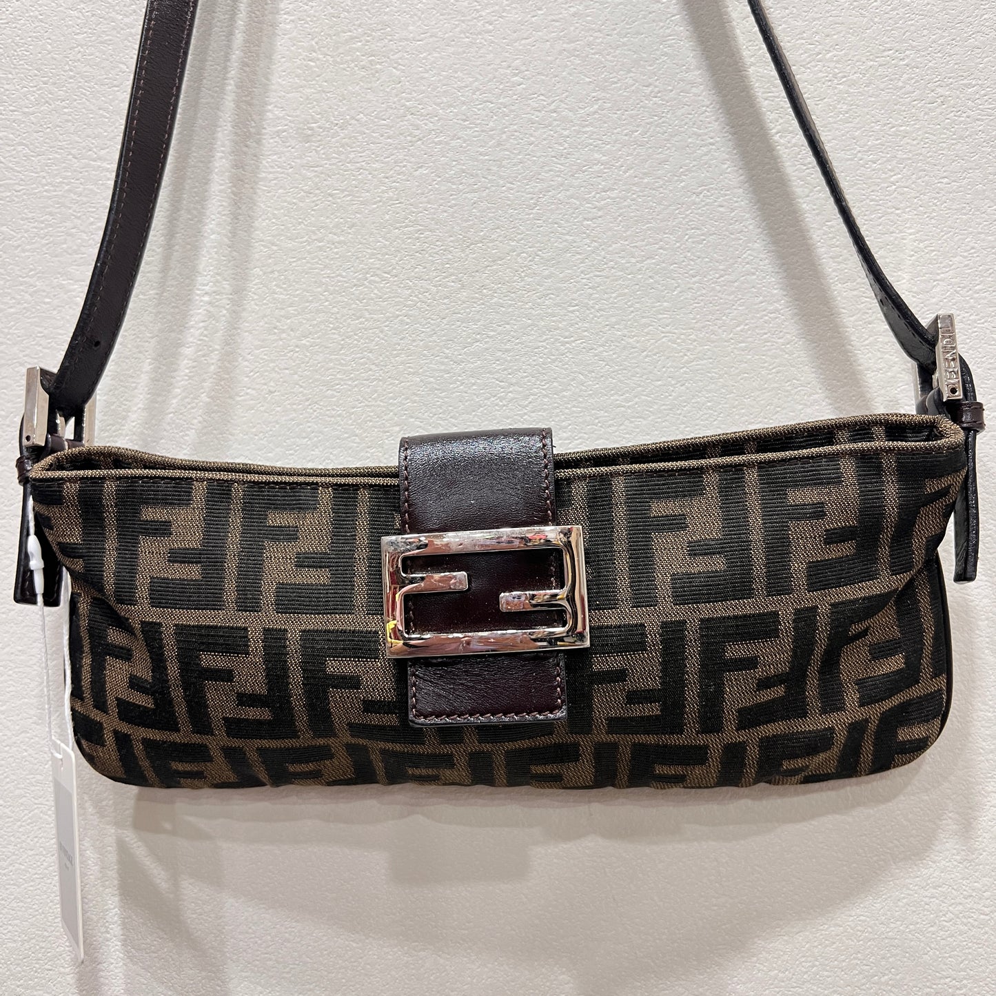 FENDI Baguette Crossbody Zucca Canvas