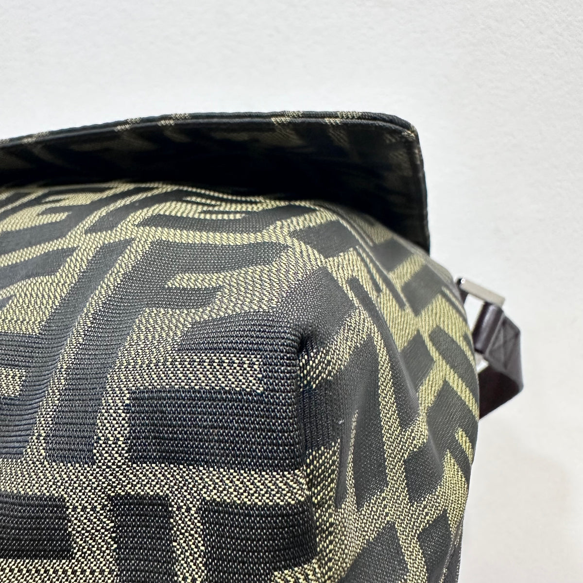 FENDI Vintage Zucca Shoulder Bag Messenger Style
