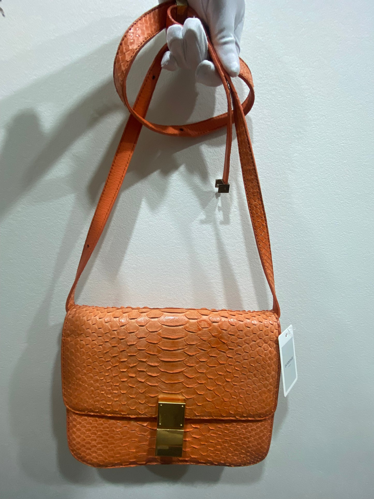 CELINE Phyton Box Shoulder Bag