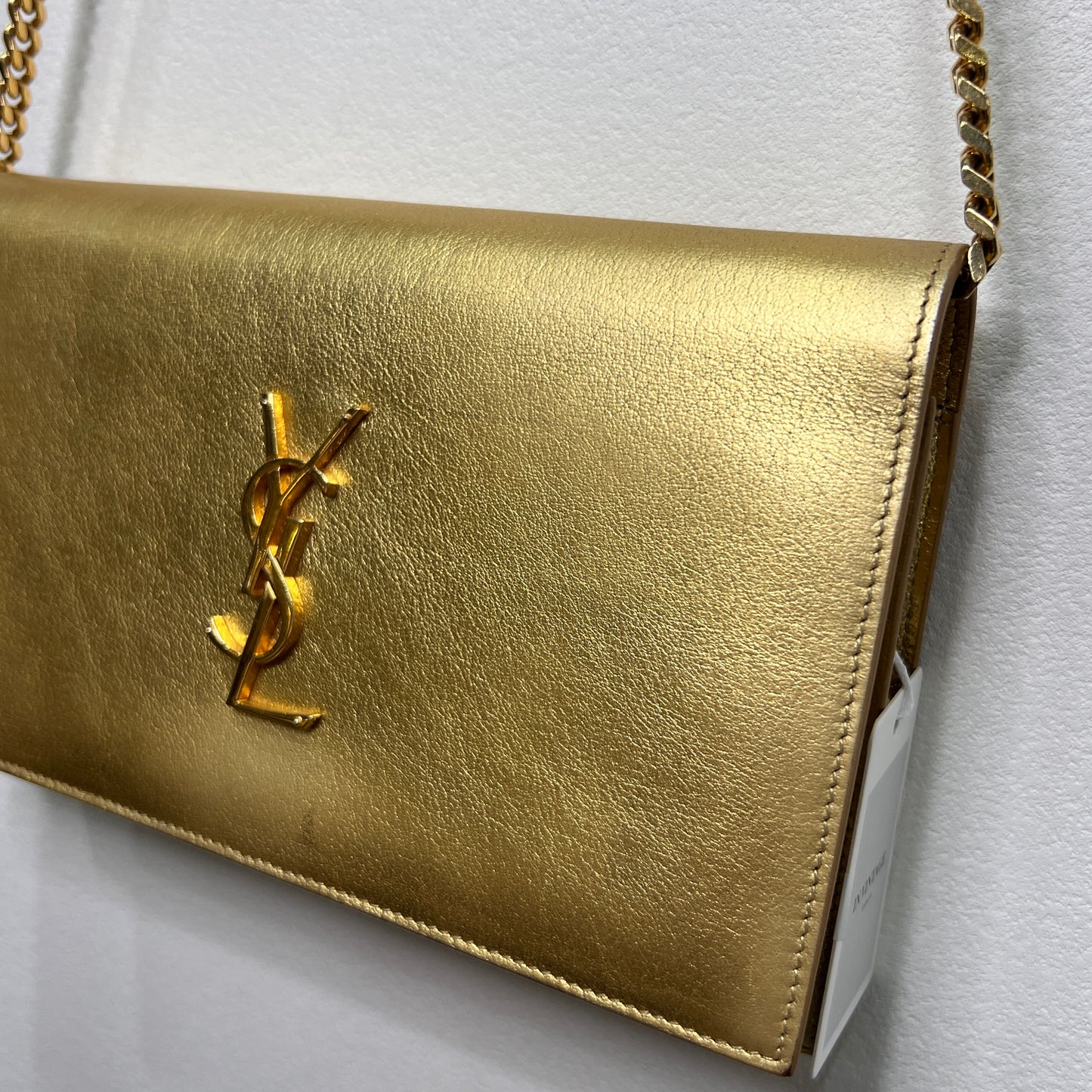 YSL Metallic Gold Leather