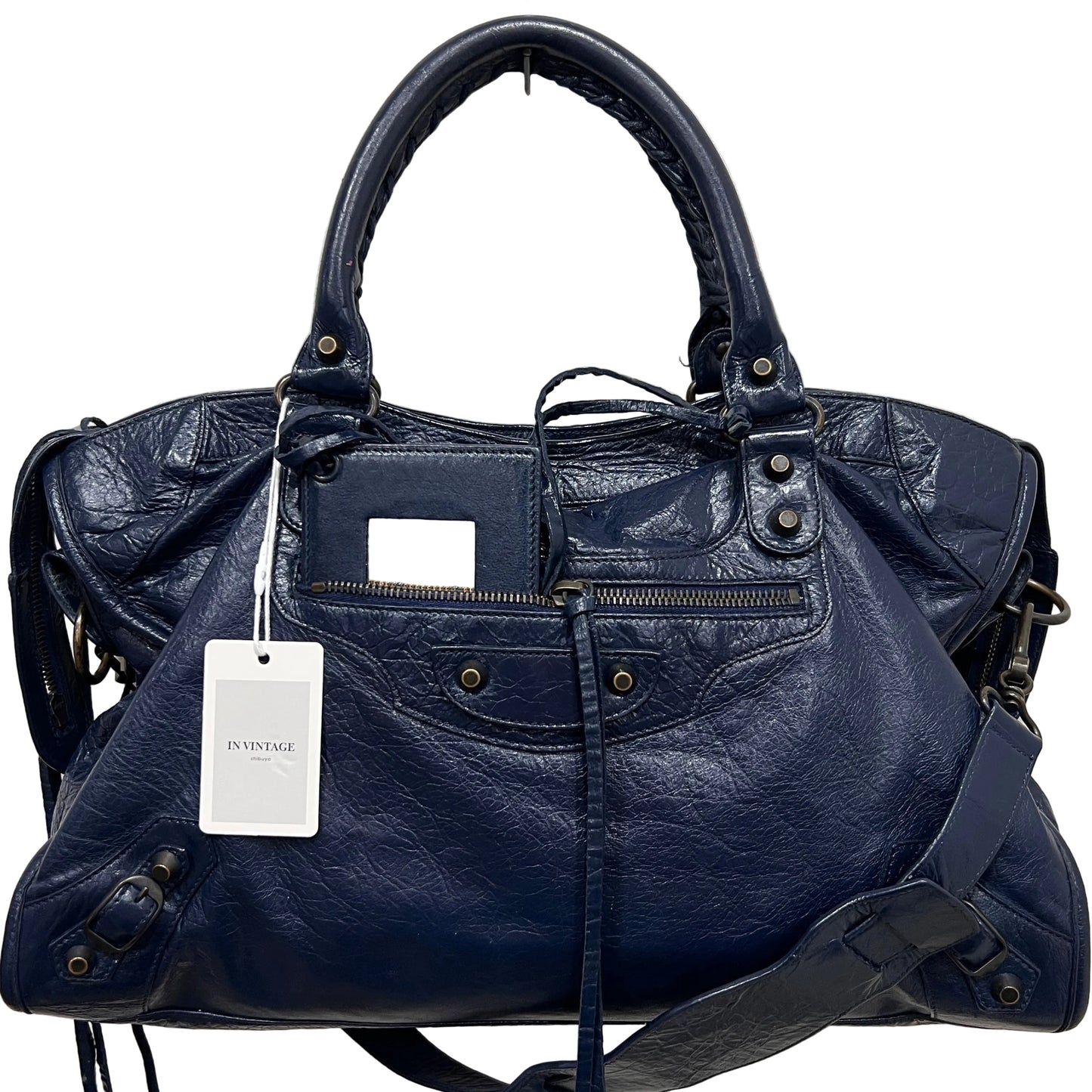 BALENCIAGA City Bag Medium Navy Blue